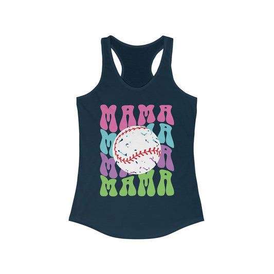 Color Me Baseball Mama Racerback Tank