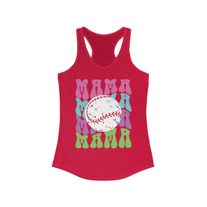 Color Me Baseball Mama Racerback Tank
