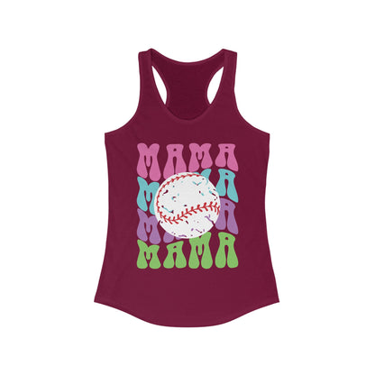 Color Me Baseball Mama Racerback Tank