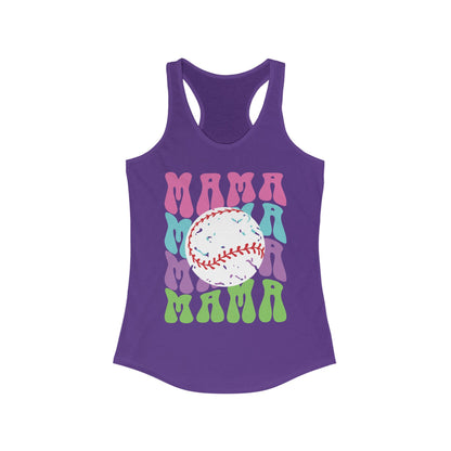 Color Me Baseball Mama Racerback Tank