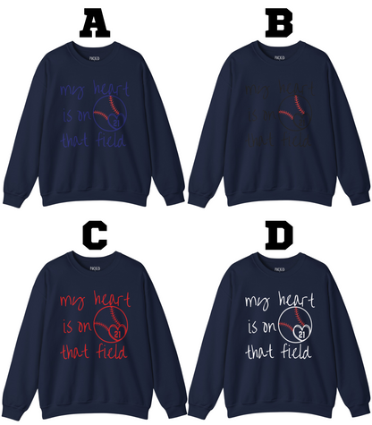 Where My Heart Plays Crewneck Sweatshirt