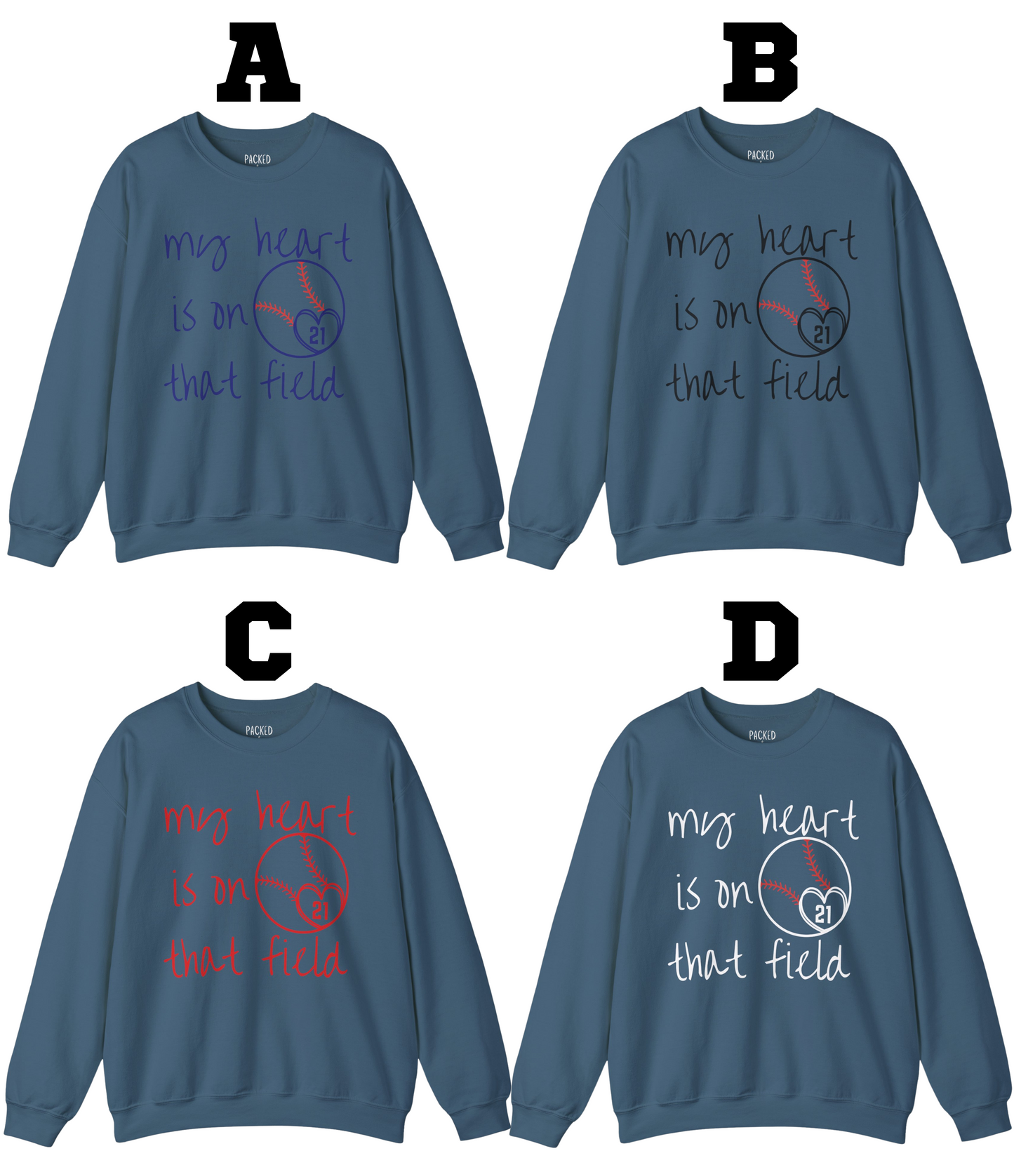 Where My Heart Plays Crewneck Sweatshirt