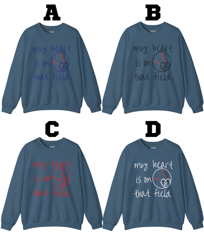 Where My Heart Plays Crewneck Sweatshirt