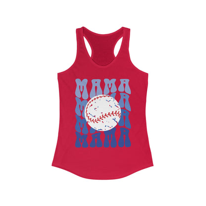 Baseball Blues Mama Racerback Tank