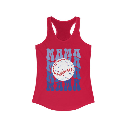 Baseball Blues Mama Racerback Tank