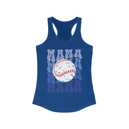 Baseball Blues Mama Racerback Tank