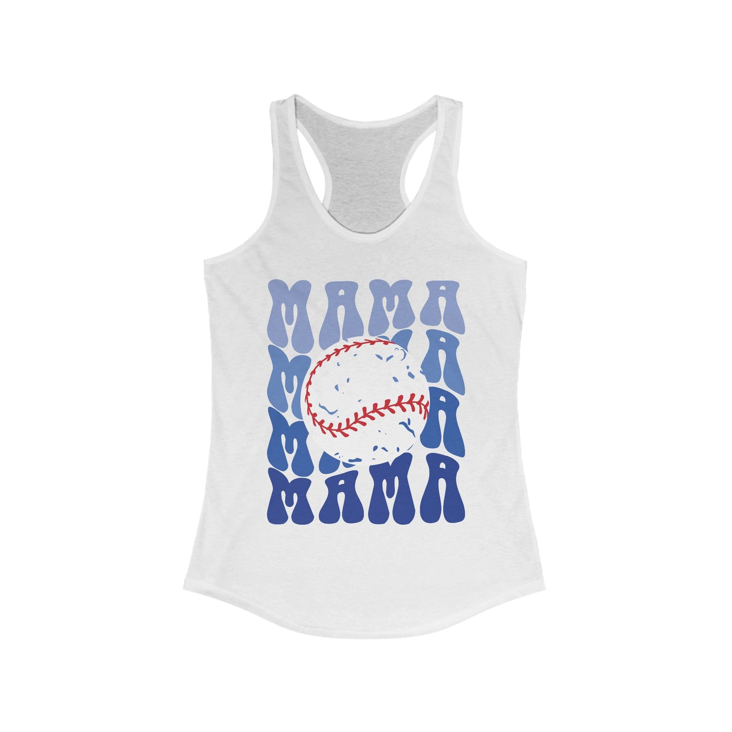 Baseball Blues Mama Racerback Tank