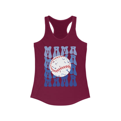 Baseball Blues Mama Racerback Tank