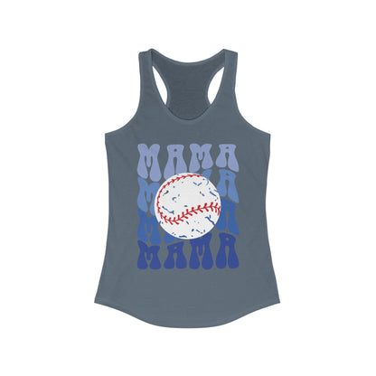 Baseball Blues Mama Racerback Tank
