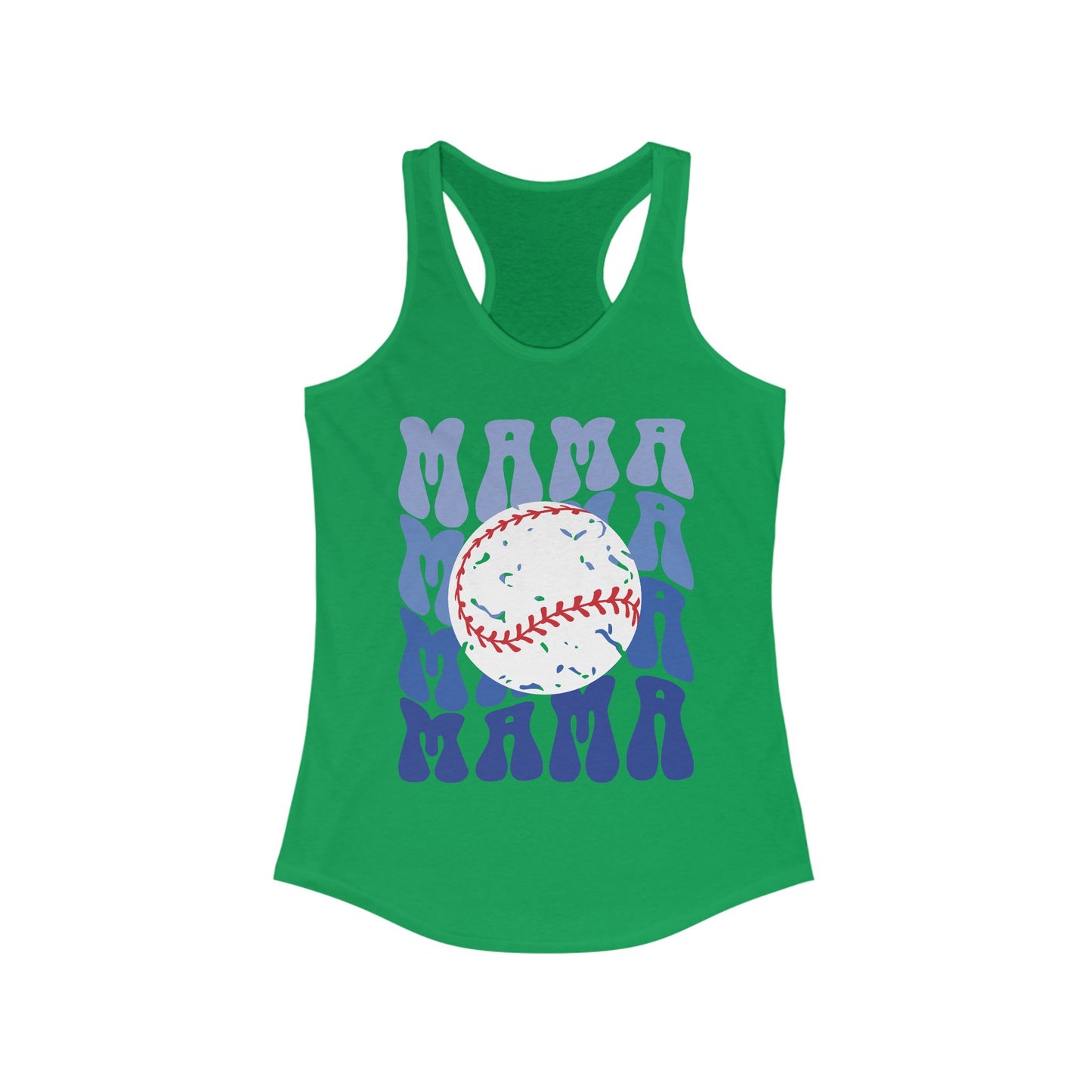 Baseball Blues Mama Racerback Tank