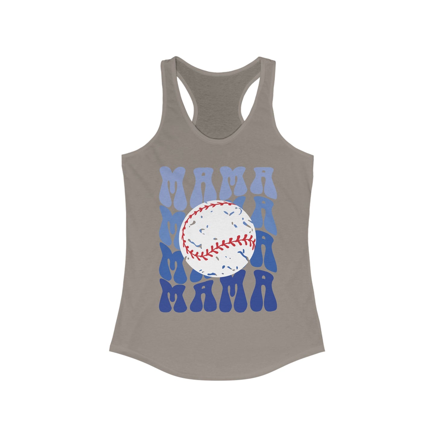Baseball Blues Mama Racerback Tank