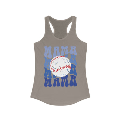 Baseball Blues Mama Racerback Tank