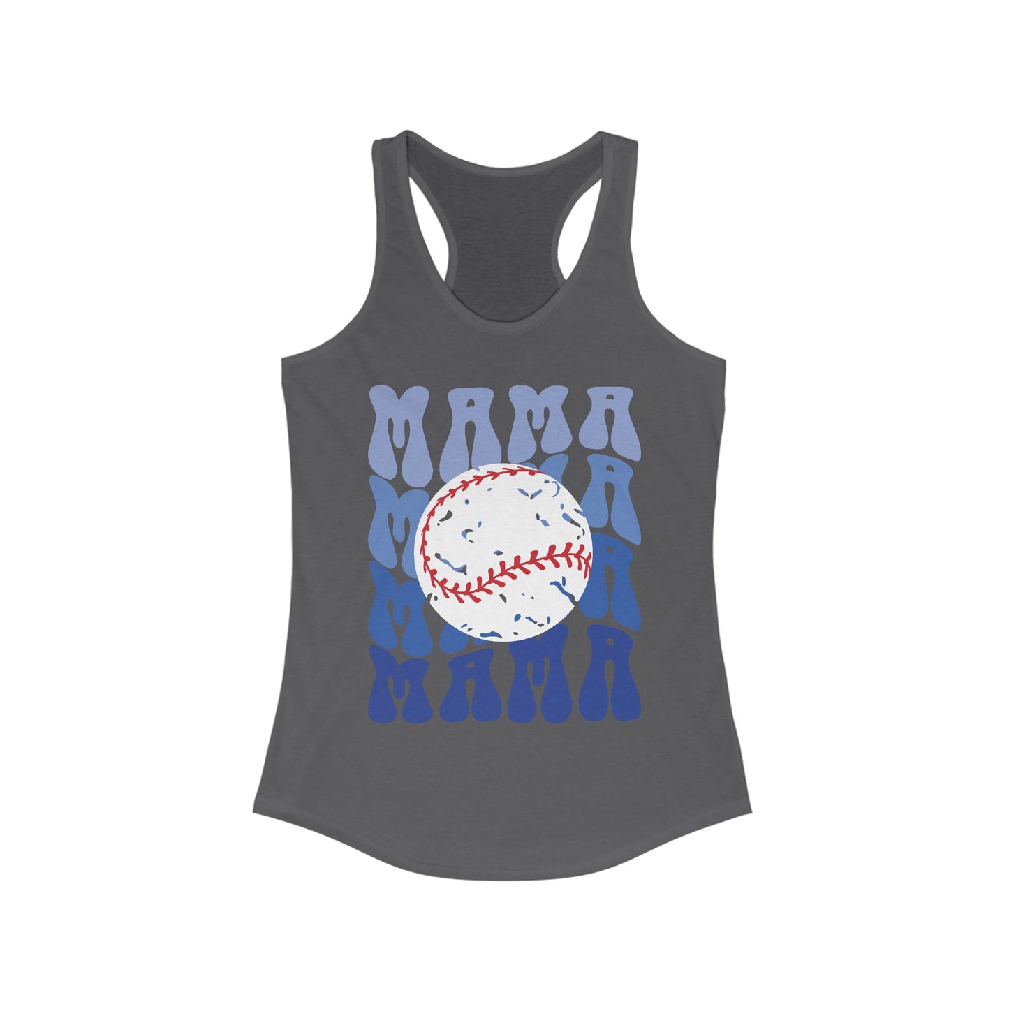 Baseball Blues Mama Racerback Tank