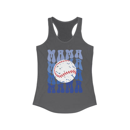 Baseball Blues Mama Racerback Tank