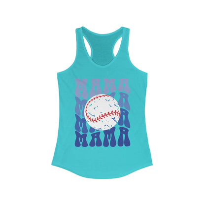Baseball Blues Mama Racerback Tank
