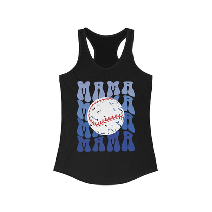 Baseball Blues Mama Racerback Tank