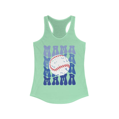 Baseball Blues Mama Racerback Tank