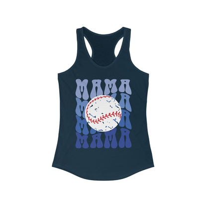 Baseball Blues Mama Racerback Tank