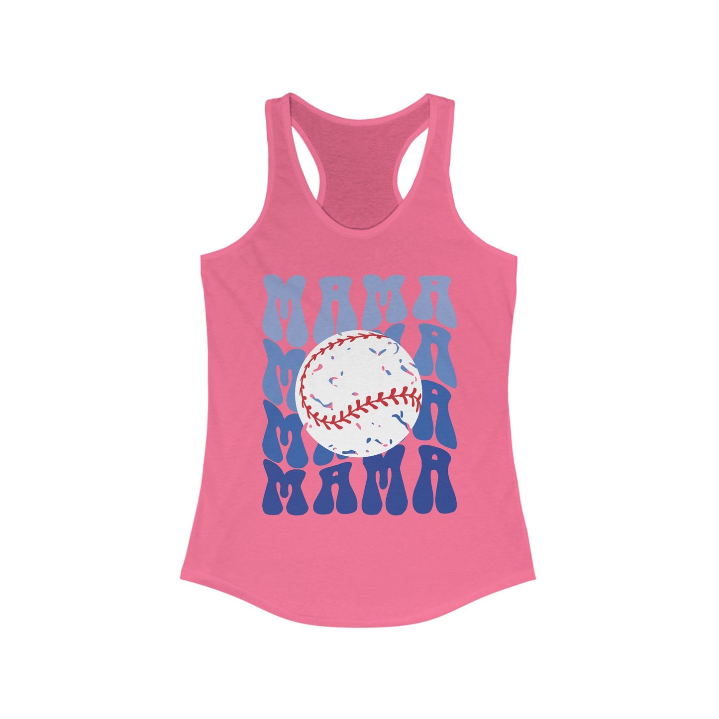 Baseball Blues Mama Racerback Tank