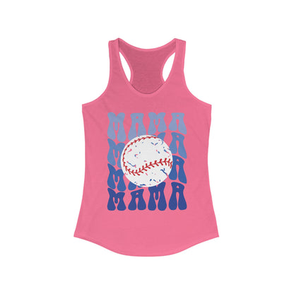 Baseball Blues Mama Racerback Tank