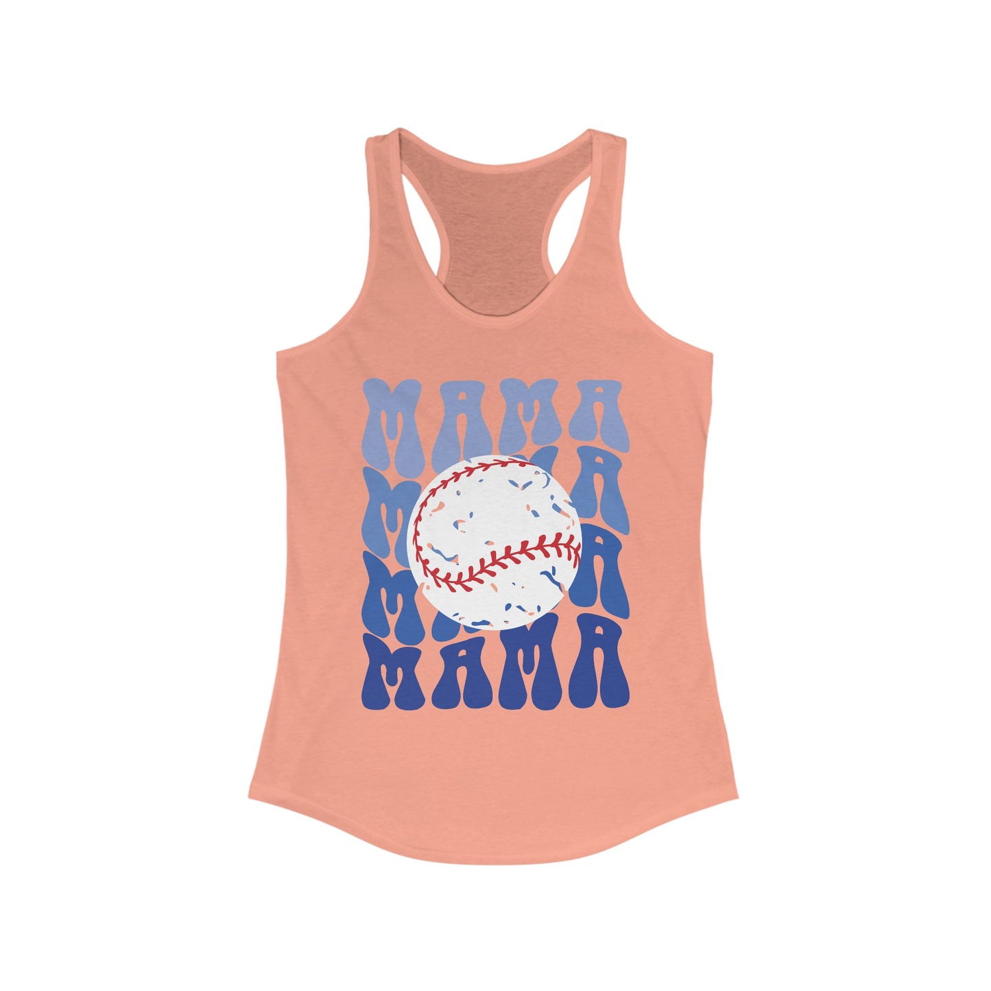 Baseball Blues Mama Racerback Tank