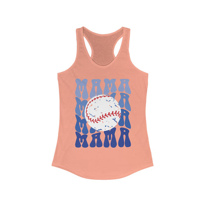 Baseball Blues Mama Racerback Tank