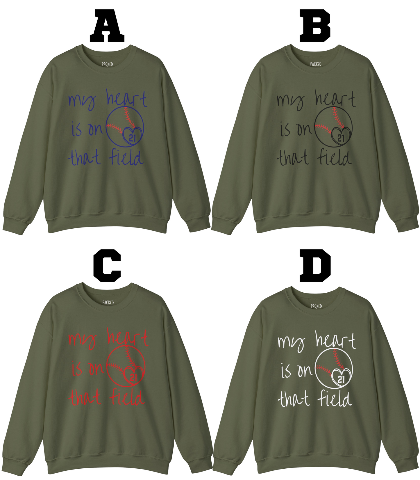 Where My Heart Plays Crewneck Sweatshirt