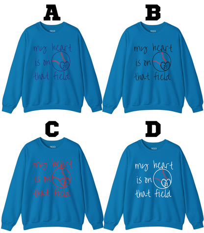 Where My Heart Plays Crewneck Sweatshirt