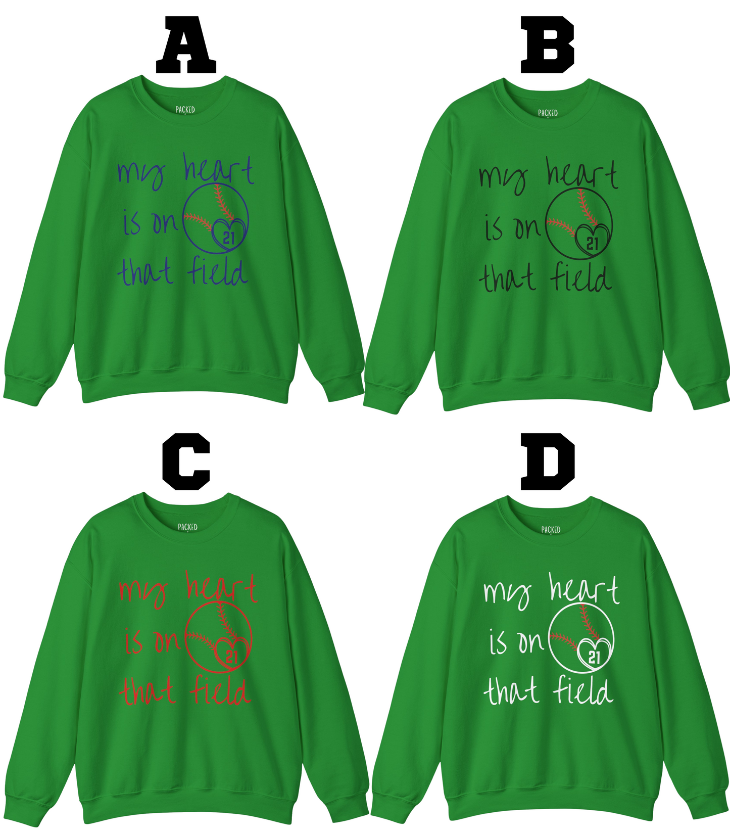 Where My Heart Plays Crewneck Sweatshirt