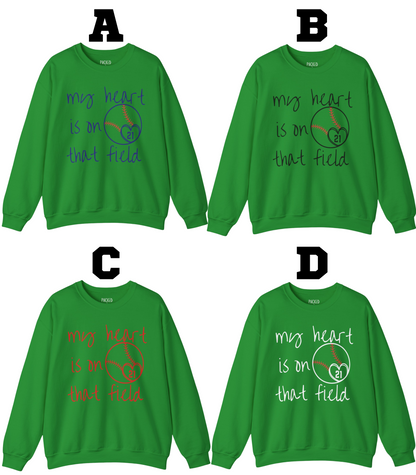 Where My Heart Plays Crewneck Sweatshirt