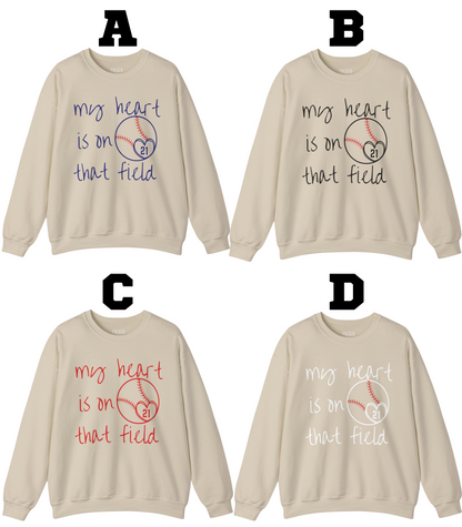 Where My Heart Plays Crewneck Sweatshirt