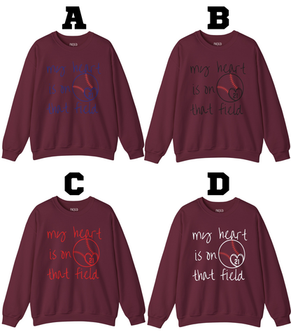 Where My Heart Plays Crewneck Sweatshirt