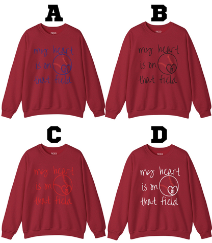 Where My Heart Plays Crewneck Sweatshirt