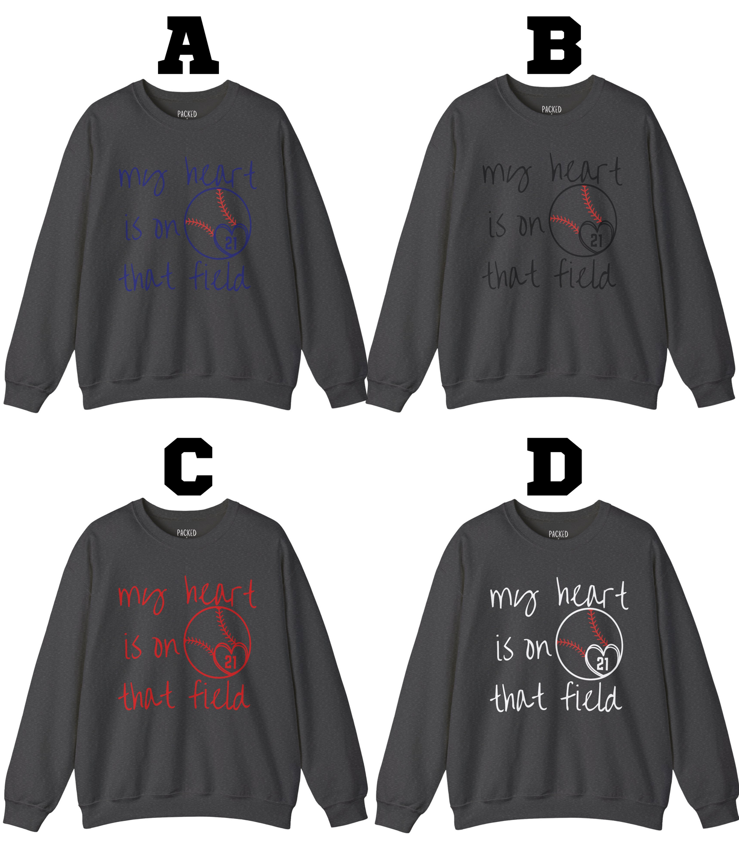 Where My Heart Plays Crewneck Sweatshirt