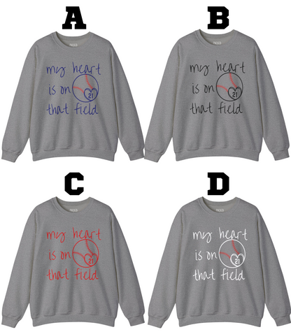 Where My Heart Plays Crewneck Sweatshirt