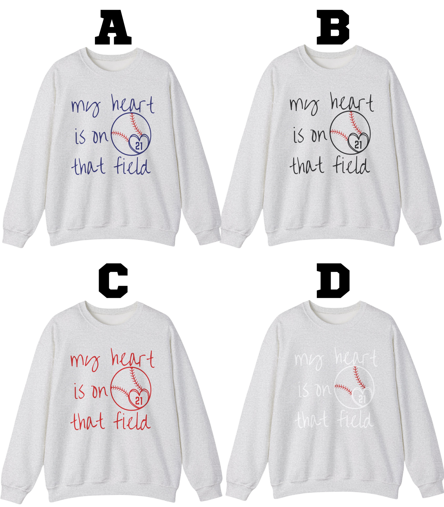 Where My Heart Plays Crewneck Sweatshirt