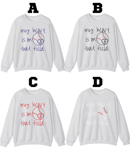Where My Heart Plays Crewneck Sweatshirt