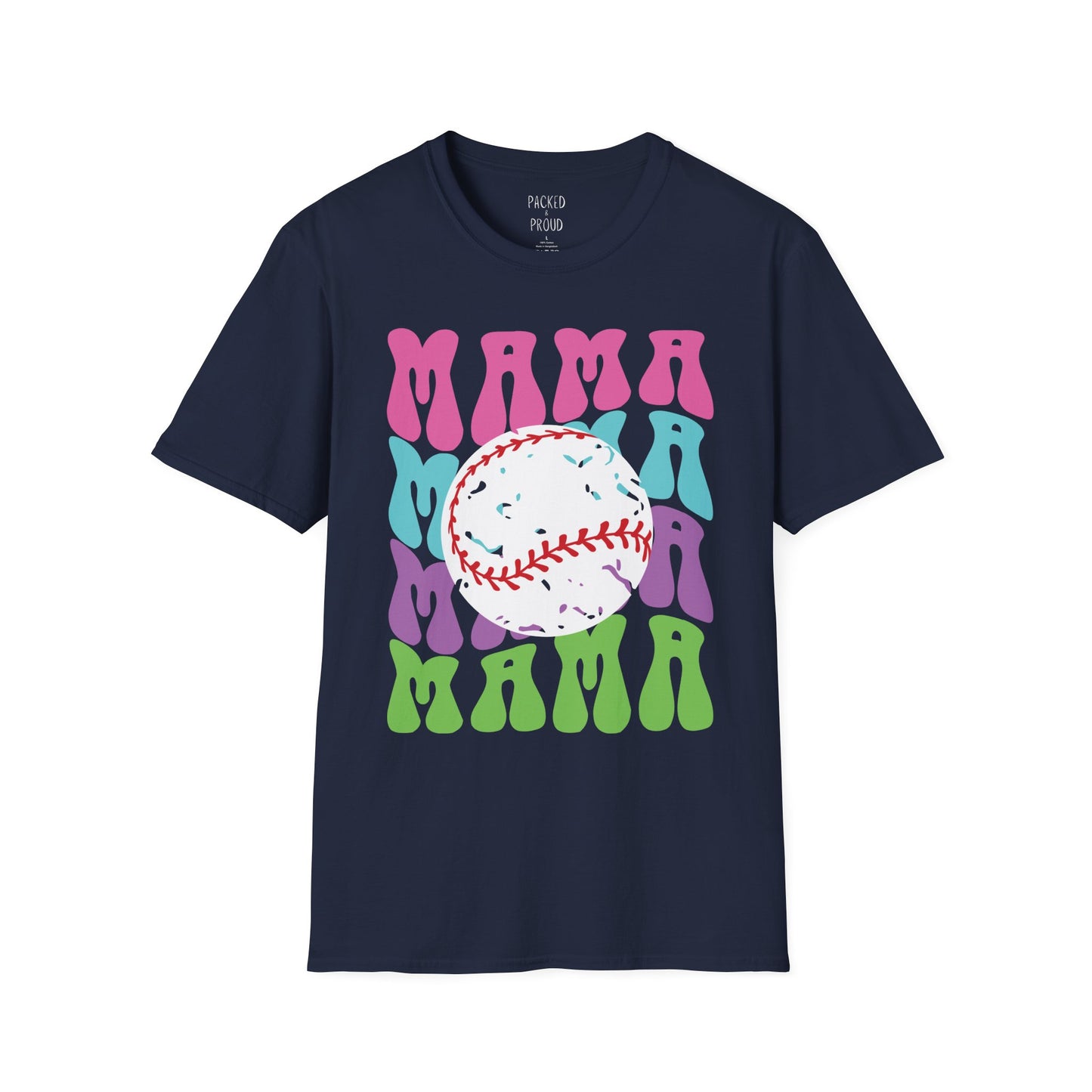 Color Me Baseball Mama T-Shirt