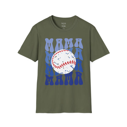 Baseball Blues Mama T-Shirt