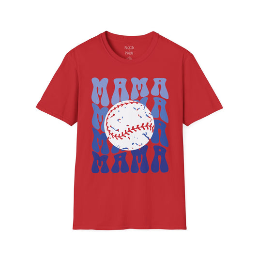 Baseball Blues Mama T-Shirt
