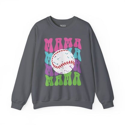 Color Me Baseball Mama Crewneck Sweatshirt