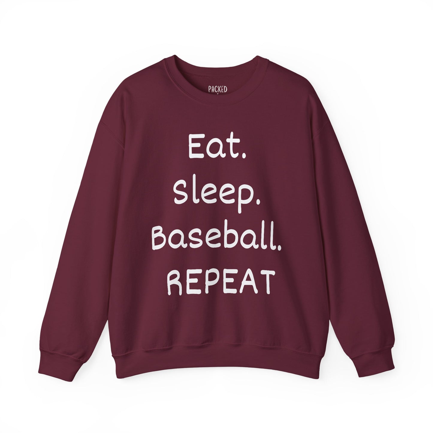Eat. Sleep. Baseball. Repeat Crewneck Sweatshirt