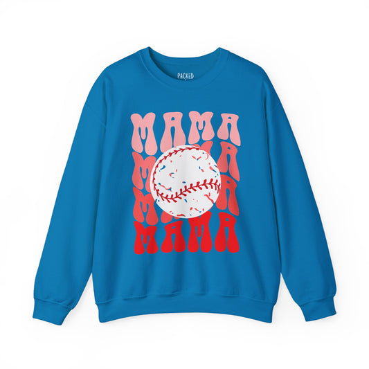 Red, Retro & Ready Mama Crewneck Sweatshirt