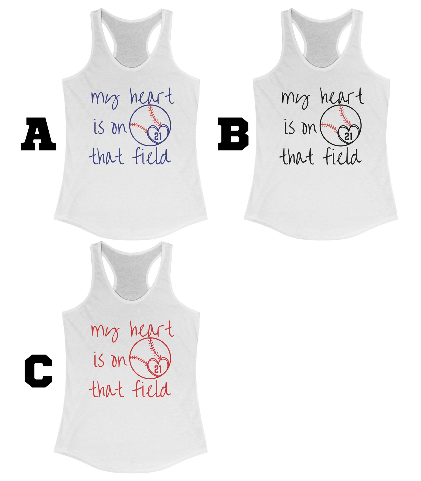 Where My Heart Plays Racerback Tank