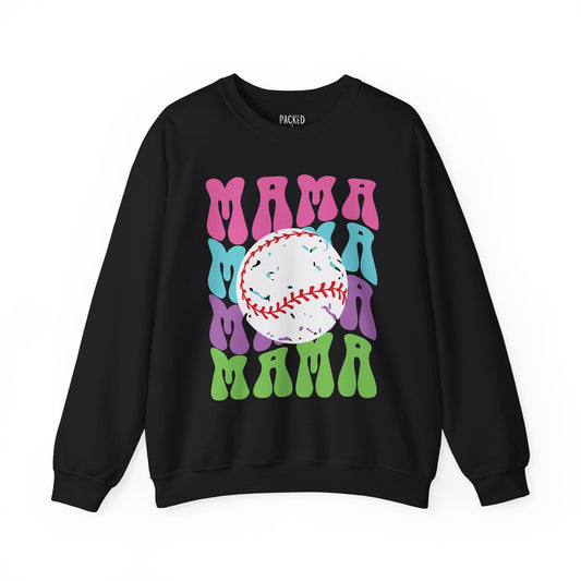 Color Me Baseball Mama Crewneck Sweatshirt
