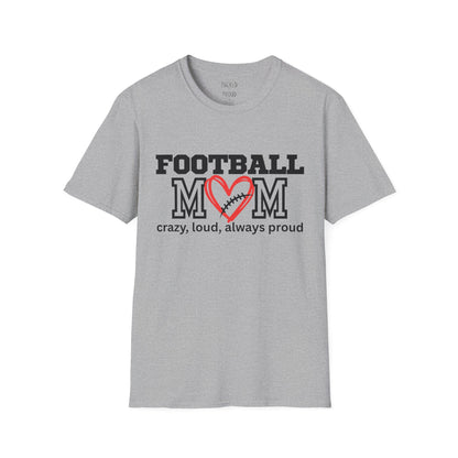 Football Mom T-Shirt, Sports Apparel, Gifts for Moms, Team Spirit Shirt, Casual Wear, Game Day Outfit