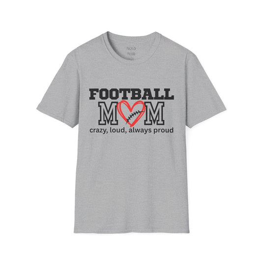 Football Mom T-Shirt, Sports Apparel, Gifts for Moms, Team Spirit Shirt, Casual Wear, Game Day Outfit