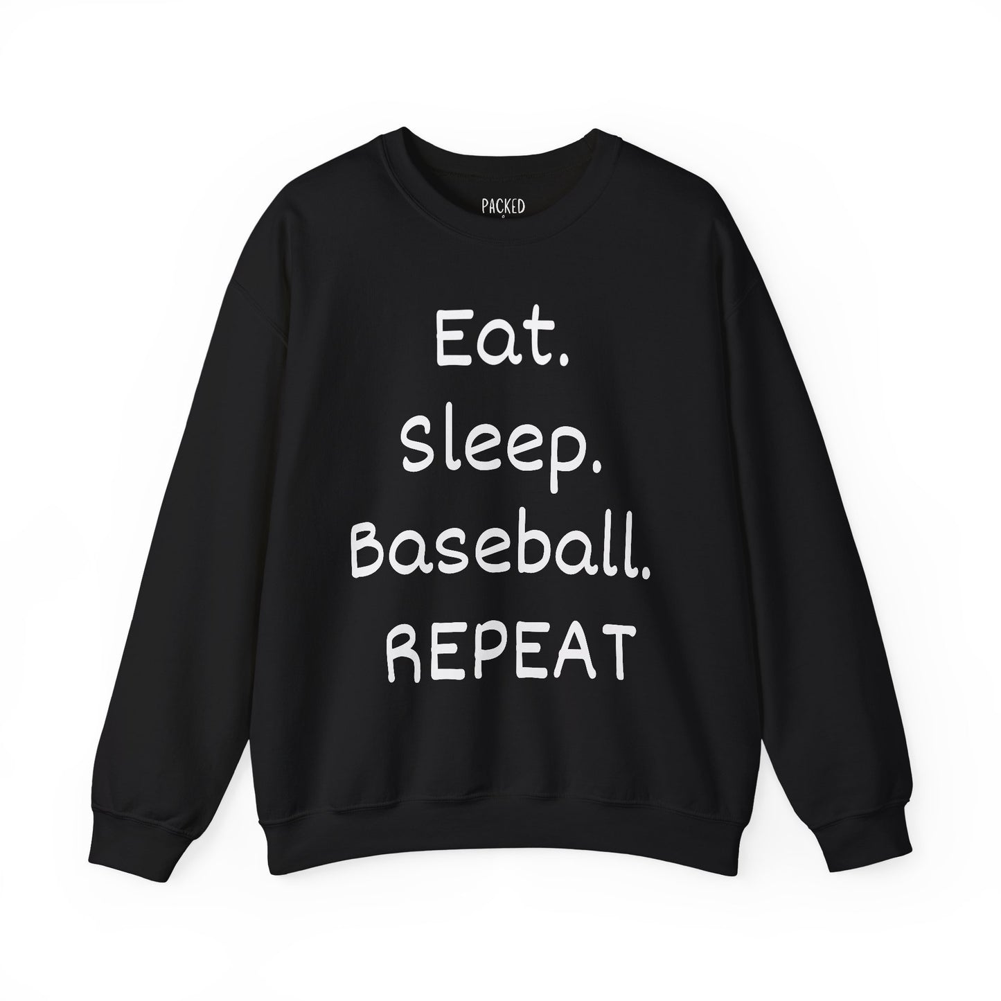 Eat. Sleep. Baseball. Repeat Crewneck Sweatshirt