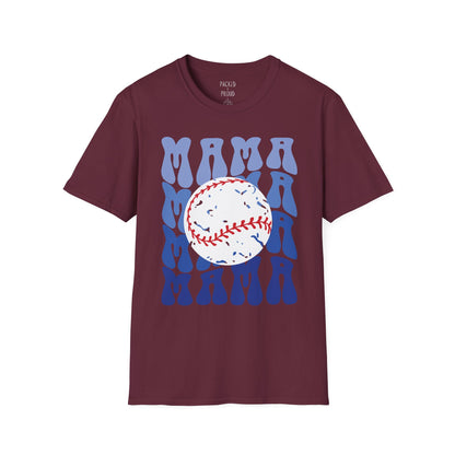 Baseball Blues Mama T-Shirt