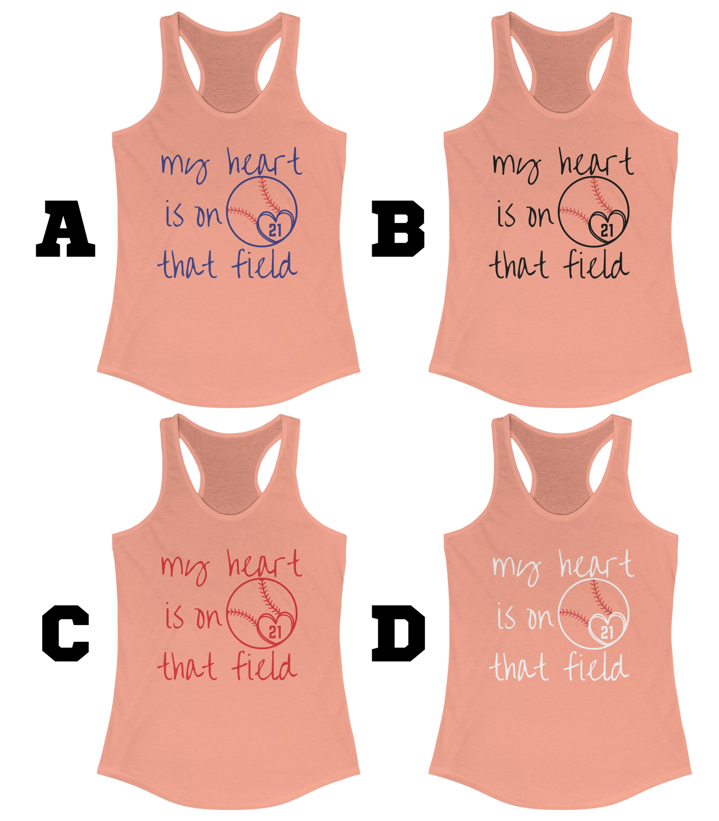 Where My Heart Plays Racerback Tank
